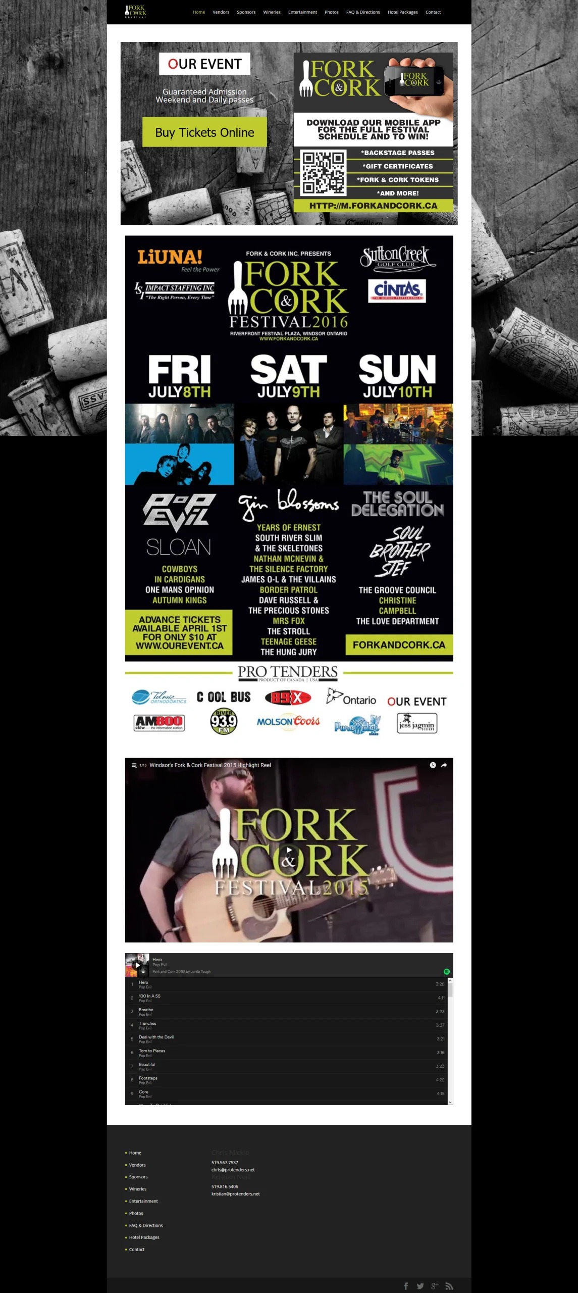 Fork & Cork: festival website