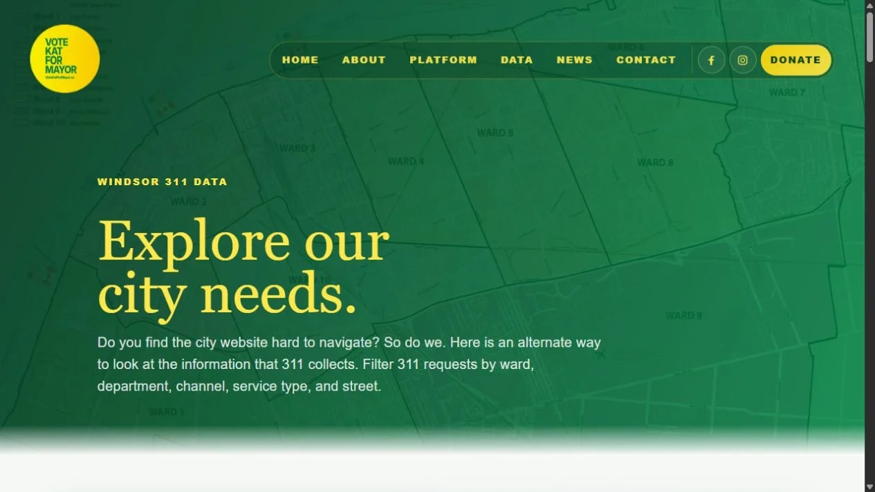 Vote Kat Windsor civic data experience